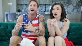 Kimmy Kimm takes full advantage of halftime to get naughty with her neighbor